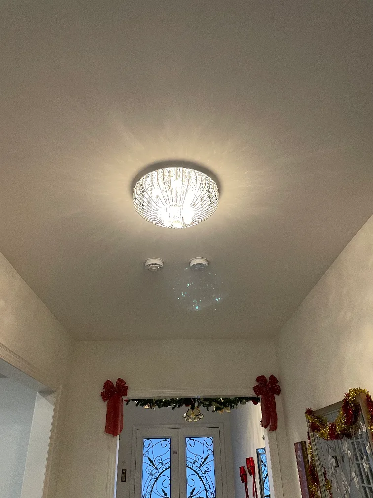 Elegant Crystal Flush Mount Ceiling Light Fixture image indicator(2)