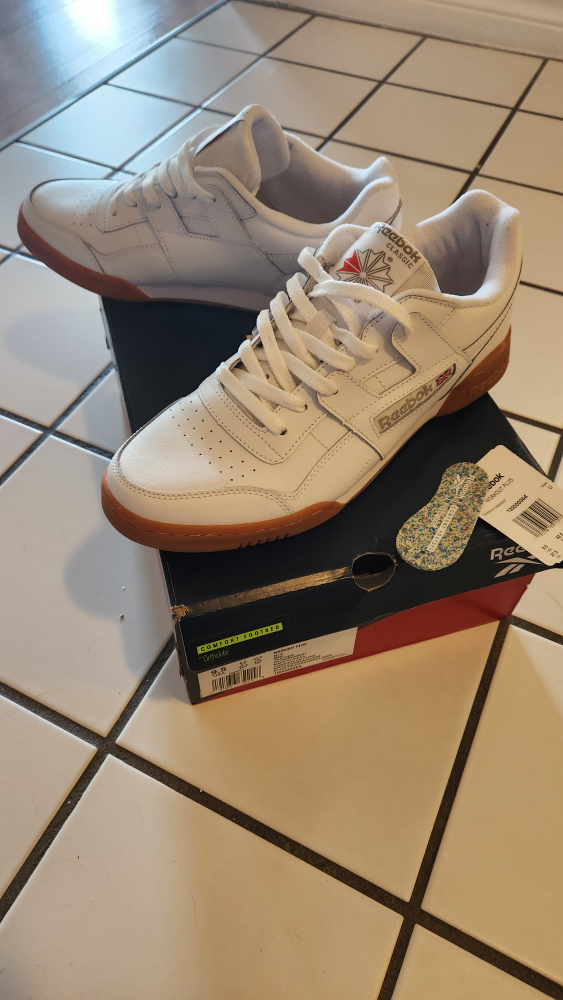 Reebok Workout Plus Vintage White Leather  - Men's Size 9.5