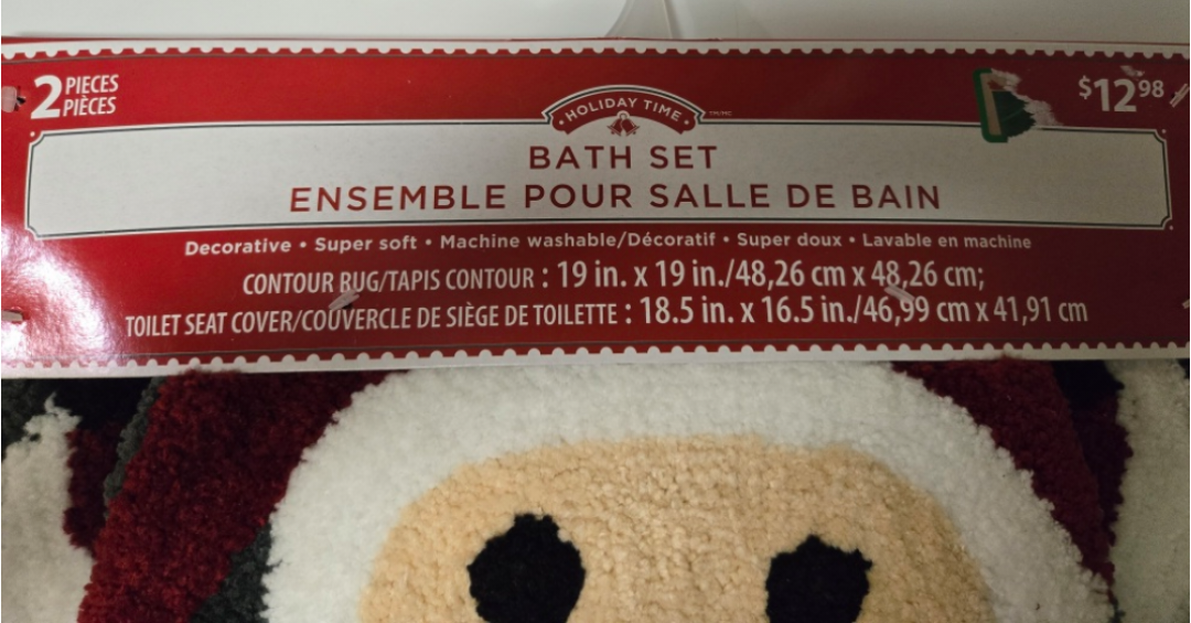Holiday Time Santa Bath Mat Set - photo 2
