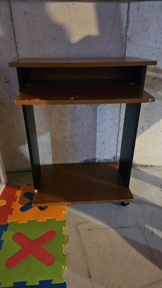 Small Computer Desk with Keyboard Tray