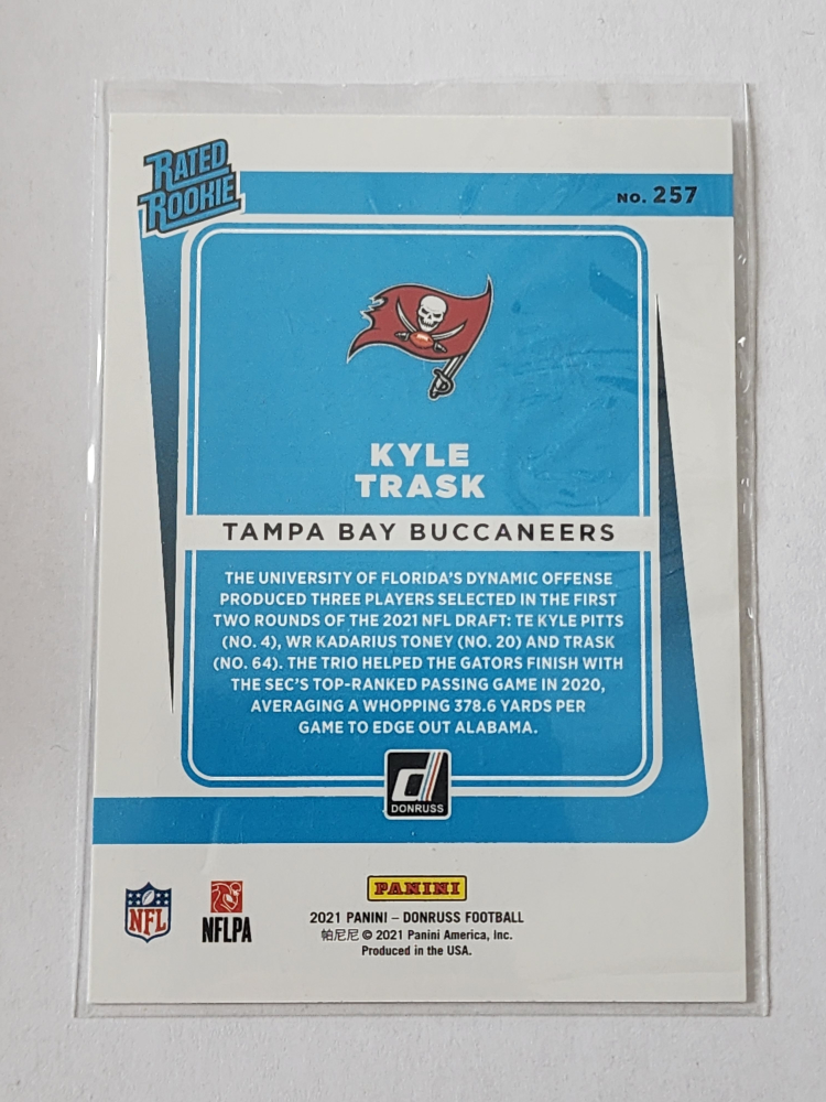 Panini Donruss Rated Rookie Kyle Trask #257 Football Cards 🏈 - photo 2