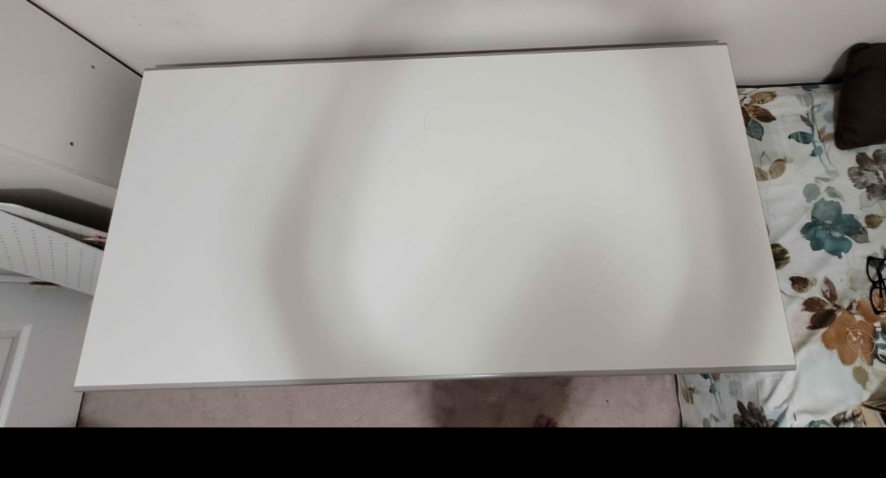 Computer desk,  white, 55 inch length, Used, Brampton - photo 2