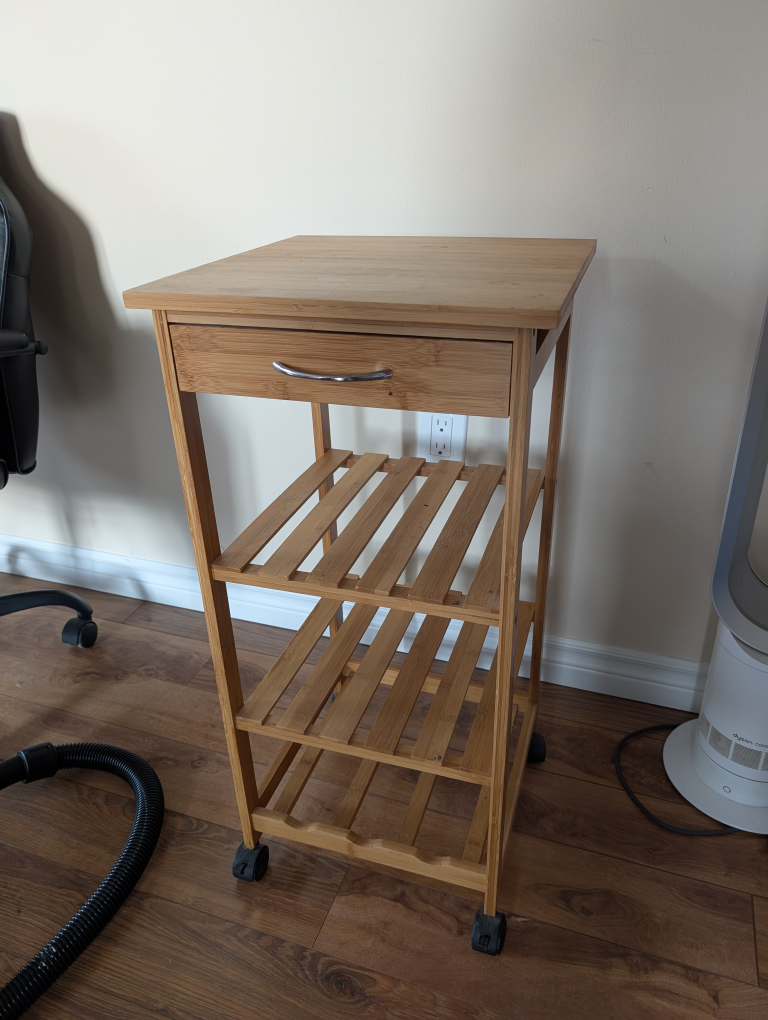 Kitchen Cart with Rolling Wheels and Drawer