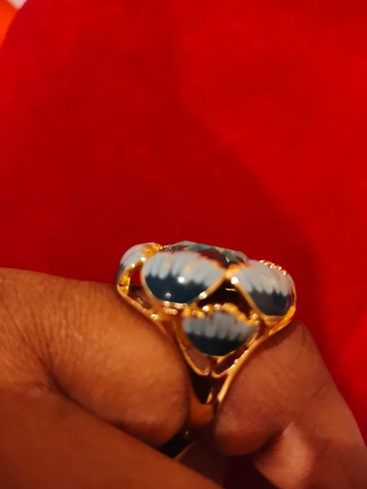 Stunning Blue Gemstone Cocktail Ring(Sales ) image indicator(2)