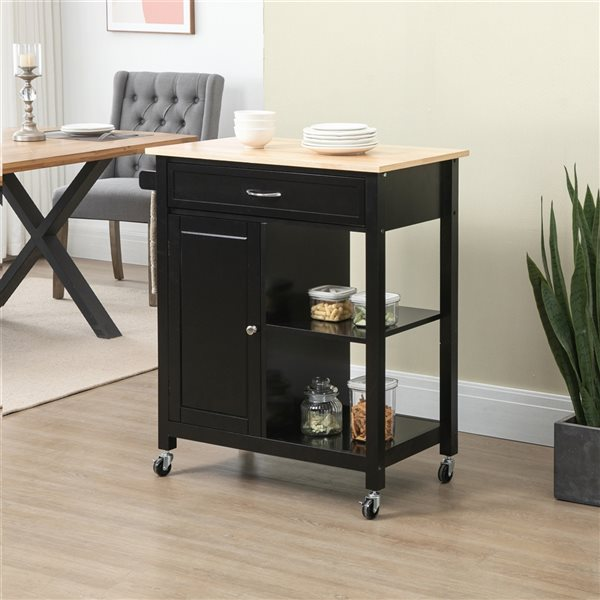 Wood Top Kitchen Cart - Brand New