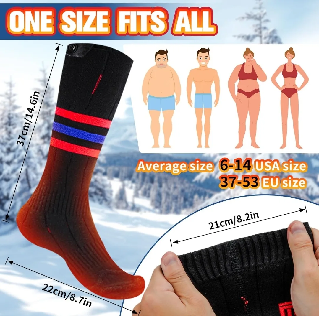 Heated Socks - 5000mAh Rechargeable, 8H Warmth! 🏈 image indicator(9)