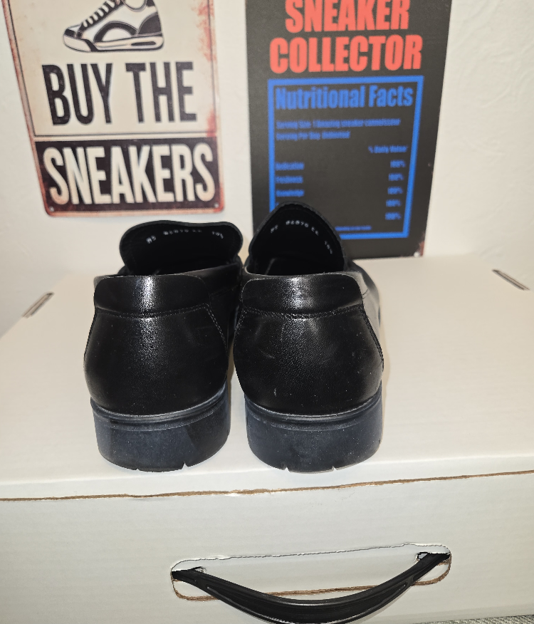 Salvatore Ferragamo Mens Black Leather Loafers Sz 10.5 - photo 2