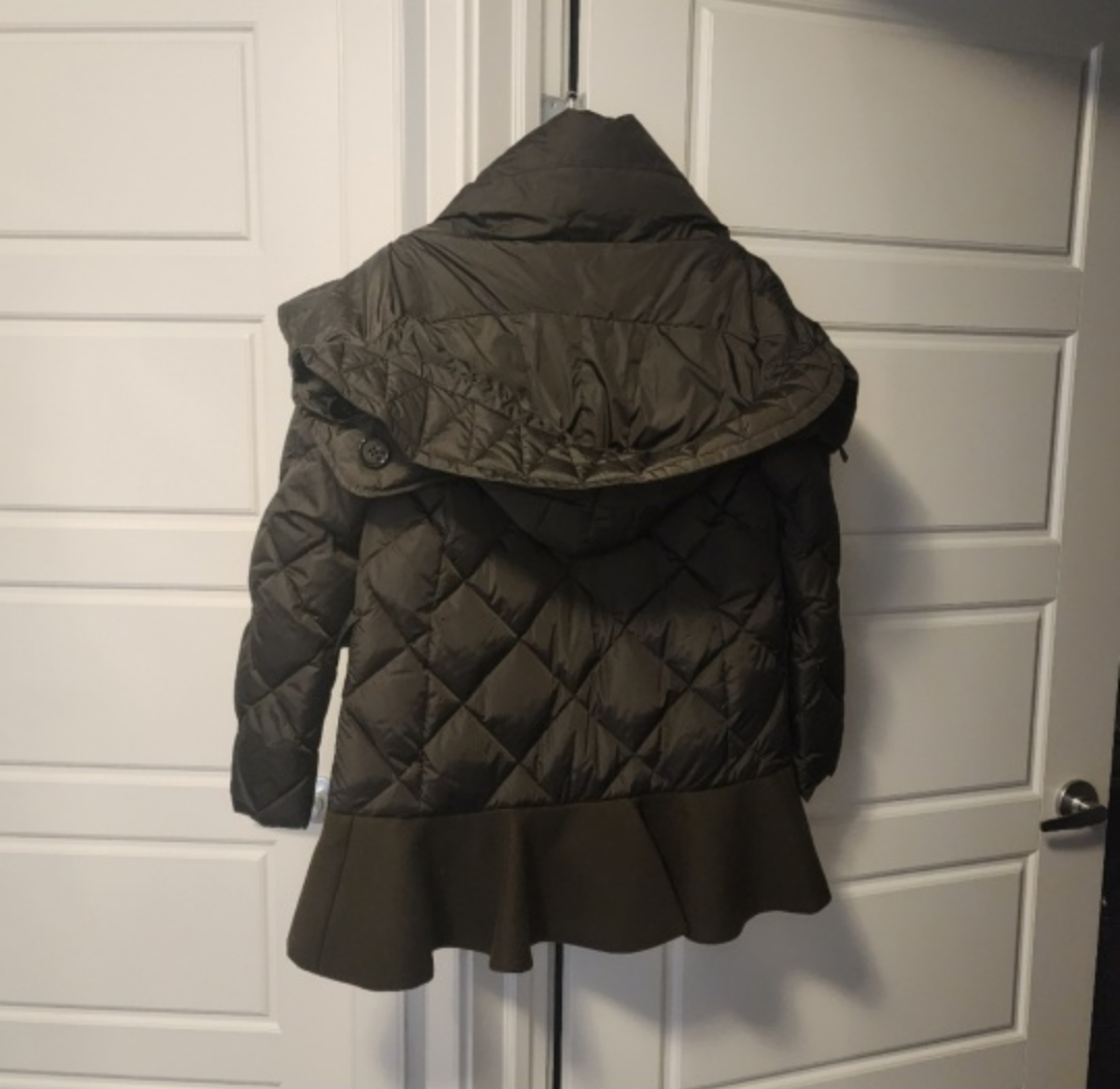 Moncler Olive Green Quilted Down Jacket Size 0 - photo 2
