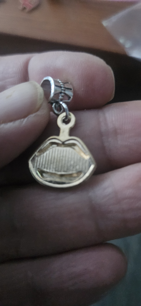 Red Lips Charm Pendant for European Charm Bracelet - photo 2