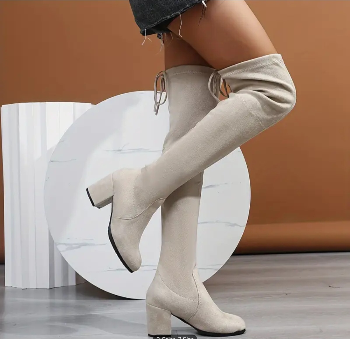 Women's Over-the-Knee Suede Boots - Size 9