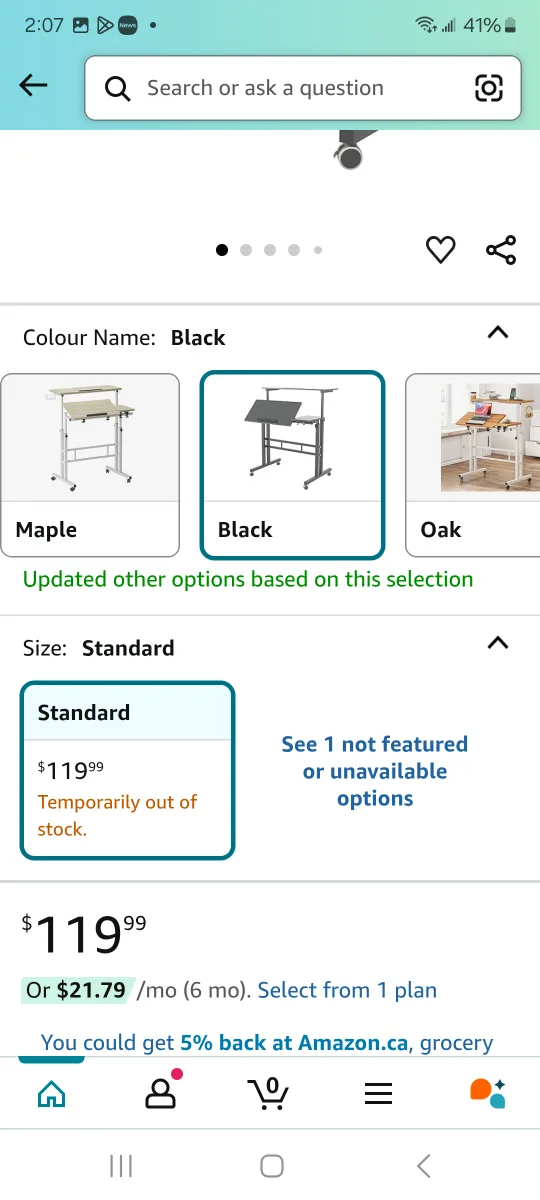 Adjustable Height Mobile Standing Desk image indicator(4)