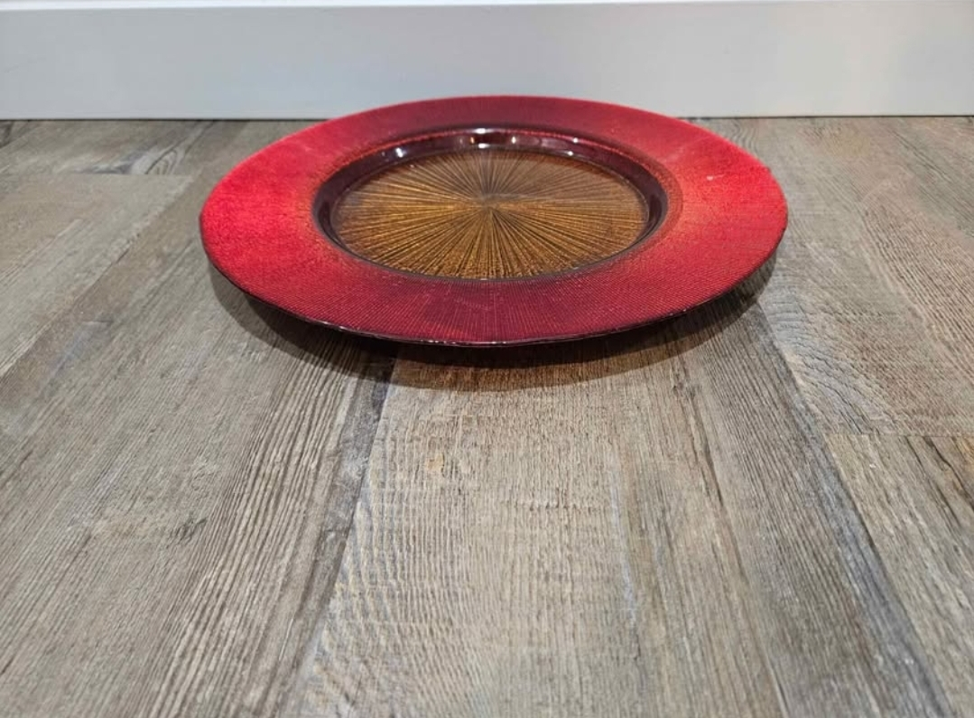 Red and Brown Decoration Plate - photo 2