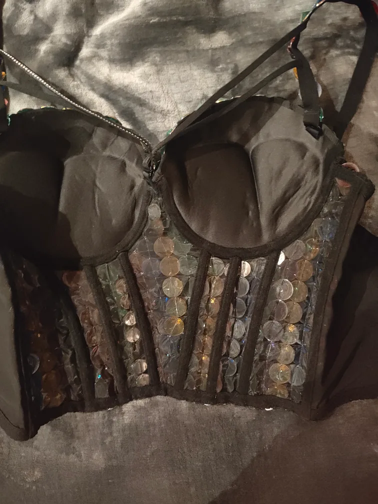 Rhinestone embellished corset top image indicator(4)