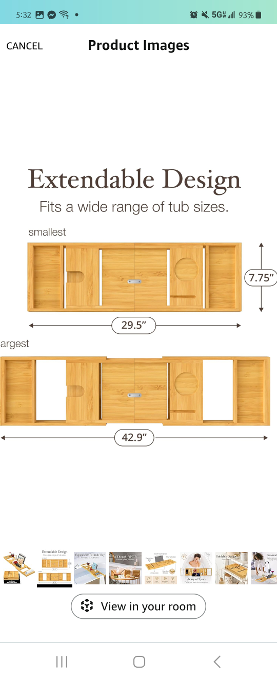 expandable bathtub tray caddy - photo 3