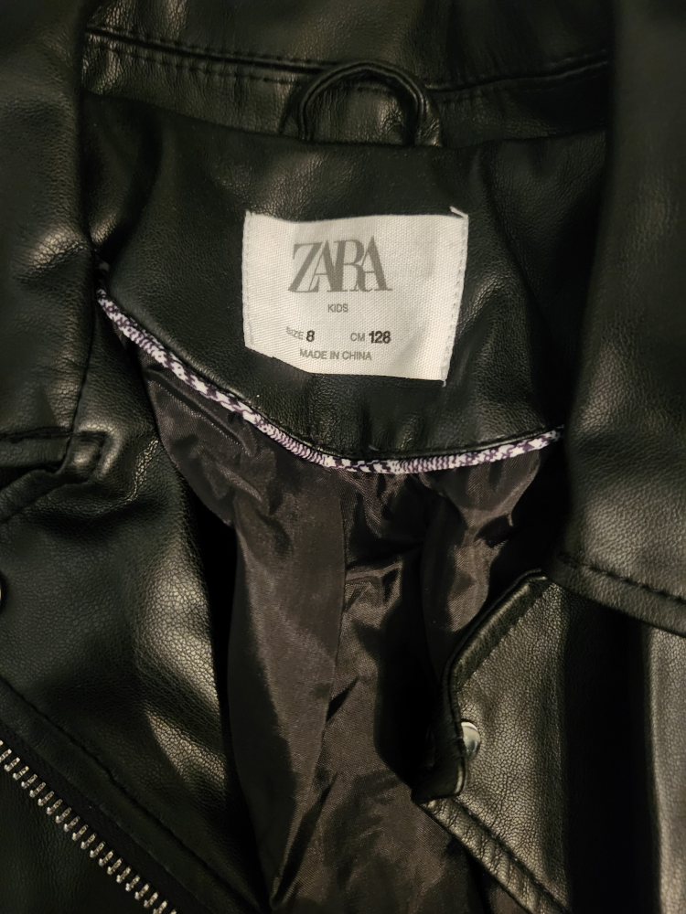 Zara Faux Leather Kids Jacket Size 8 - photo 2