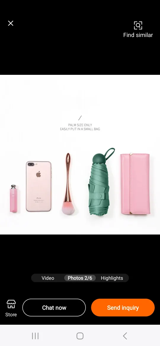 (free delievery) Umbrella with Protective Case image indicator(3)