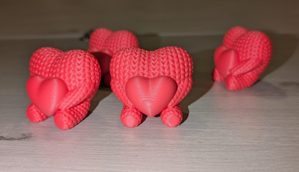 3D Printed Knitted Heart Keychain Set - photo 2