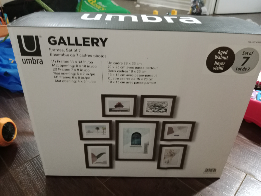 Umbra Gallery 7-Piece Picture Frame Set - Aged Walnut - photo 2