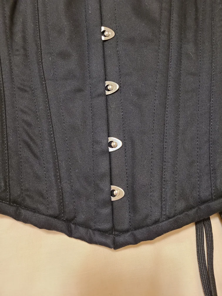 Black Cotton Underbust Corset image indicator(4)