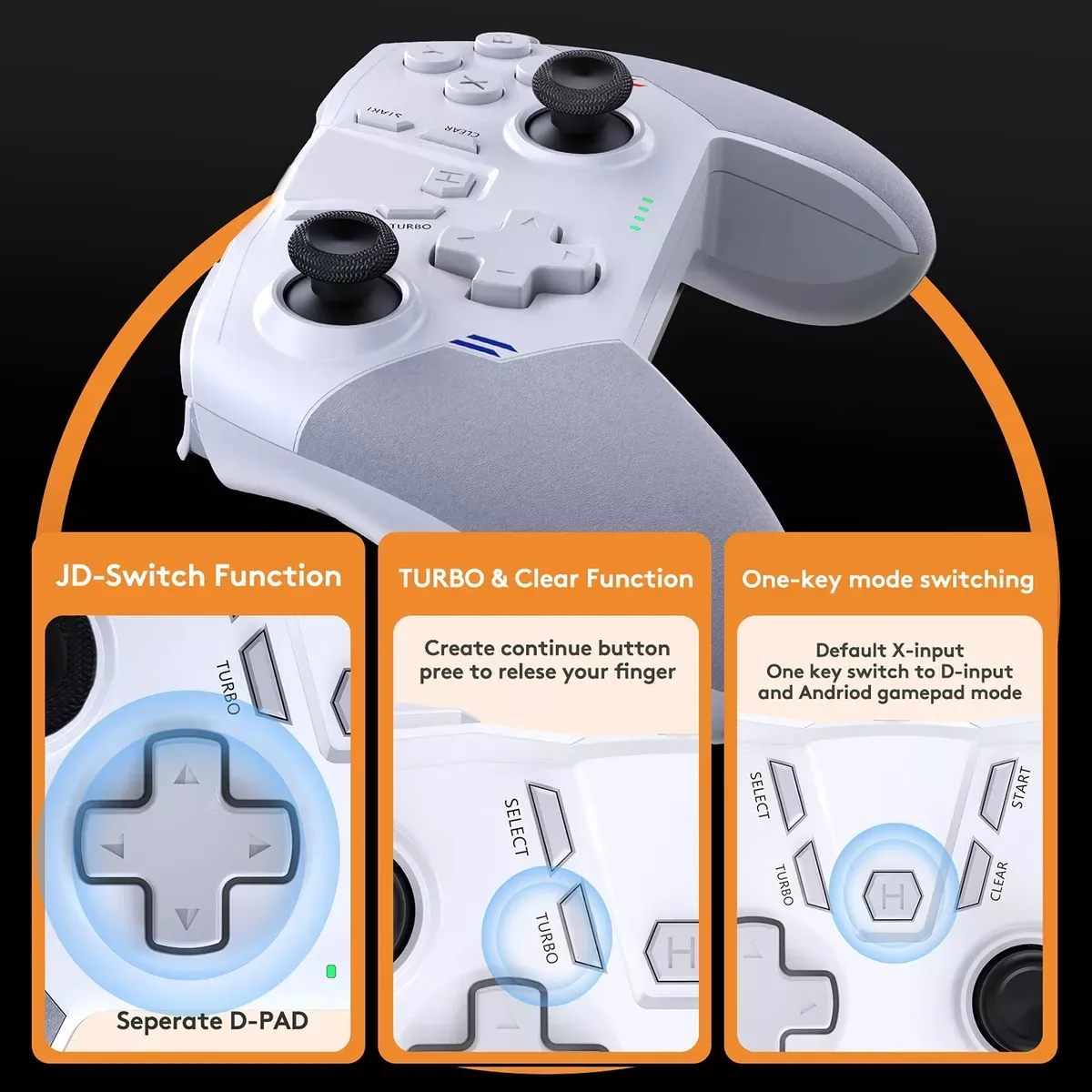 Uberwith Wireless Game Controller PS3/PC/Android (Brand New) image indicator(6)