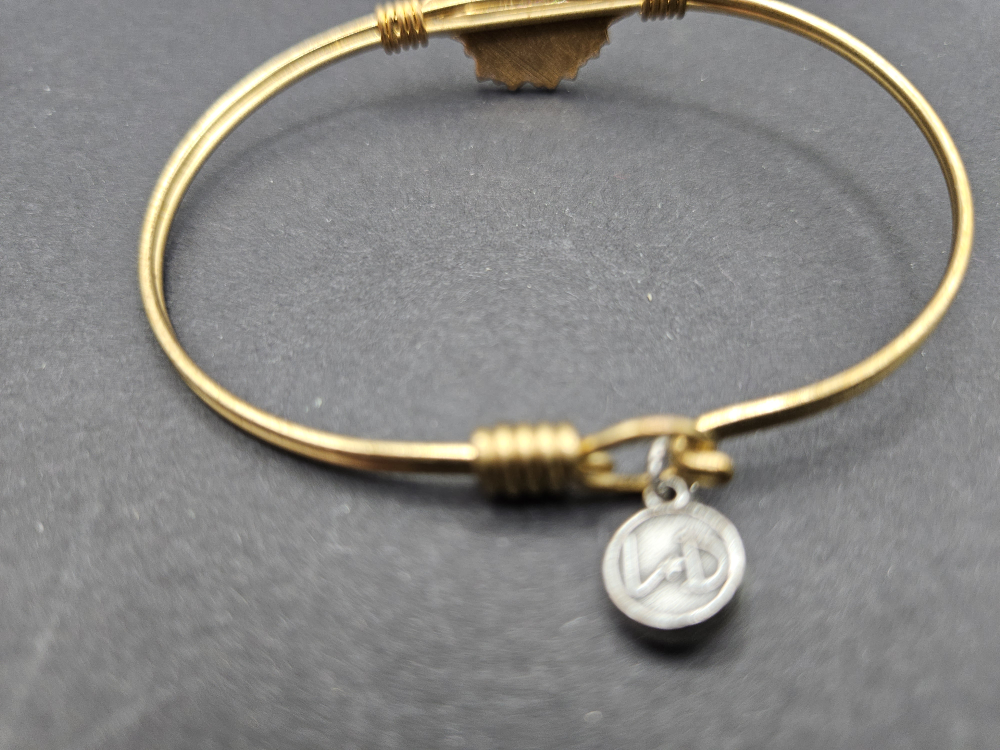 Gold Sunflower Wire Wrapped Bracelet - photo 3