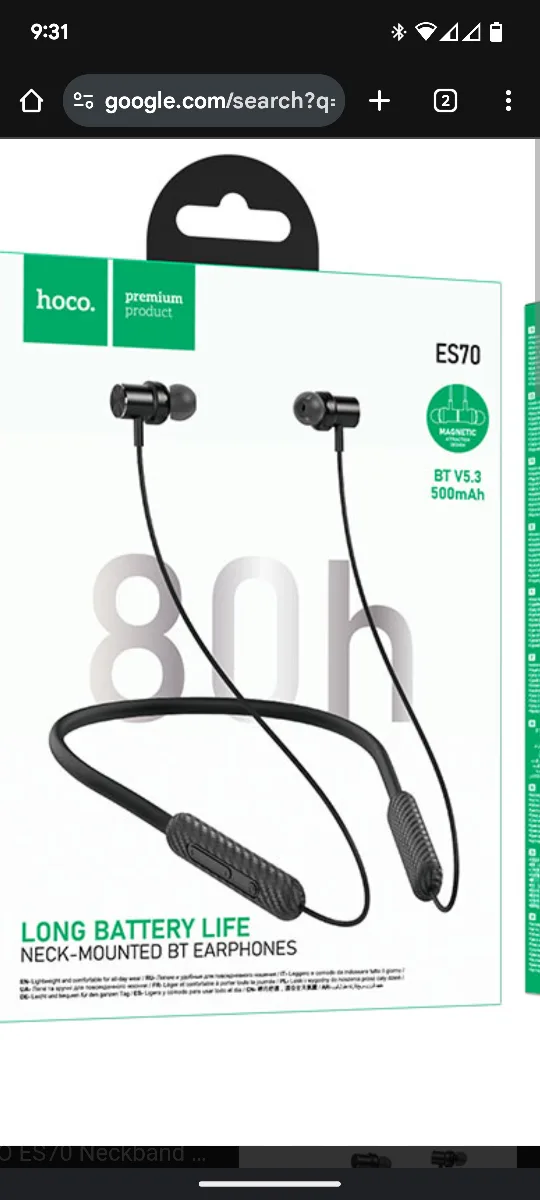 Hoco w35 headphones and Hoco es70 earbuds image indicator(5)