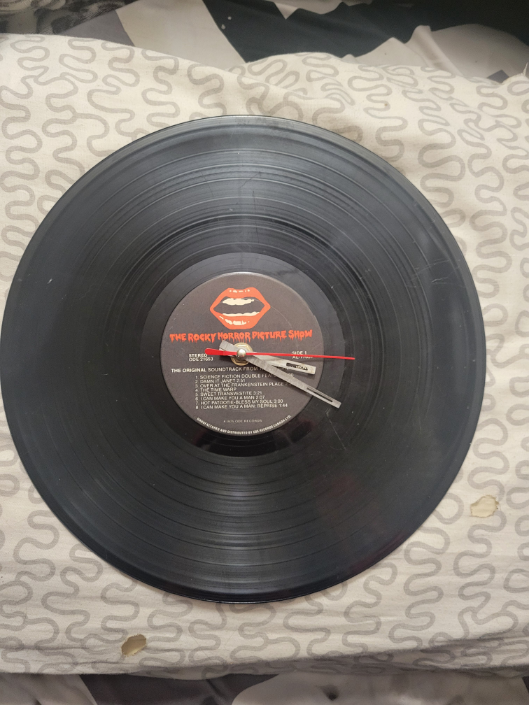 #freecycle Rocky Horror Picture Show Record Clock