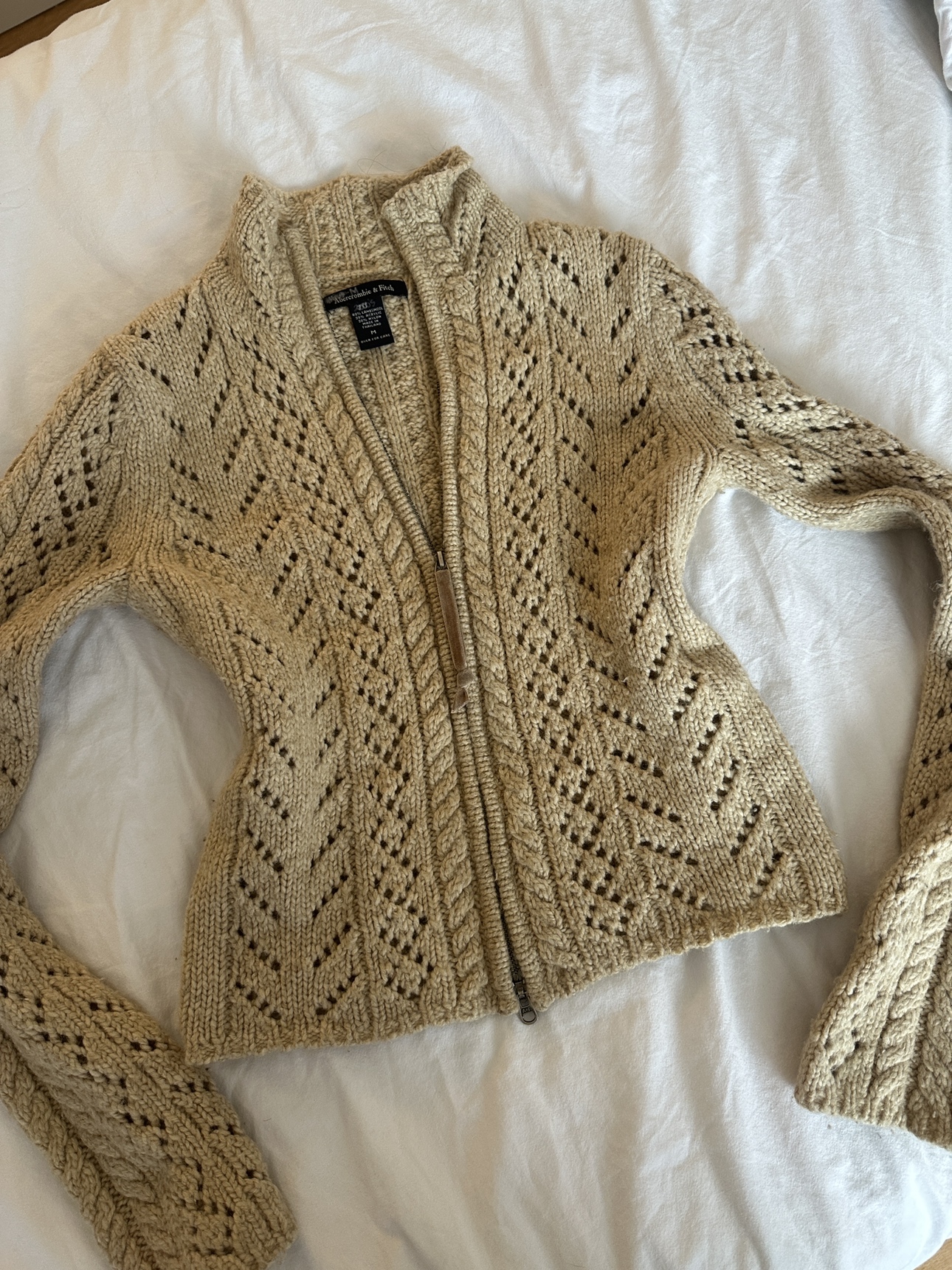 Vintage abercrombie lambswool zip up