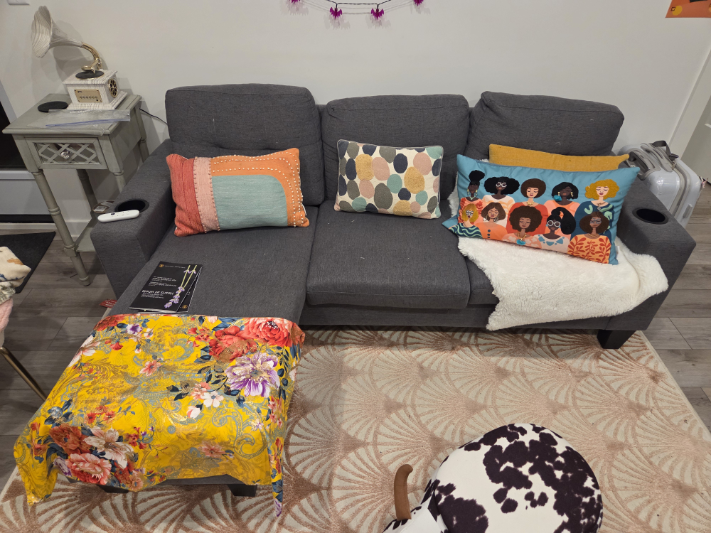 Grey L-Shaped Sectional Sofa