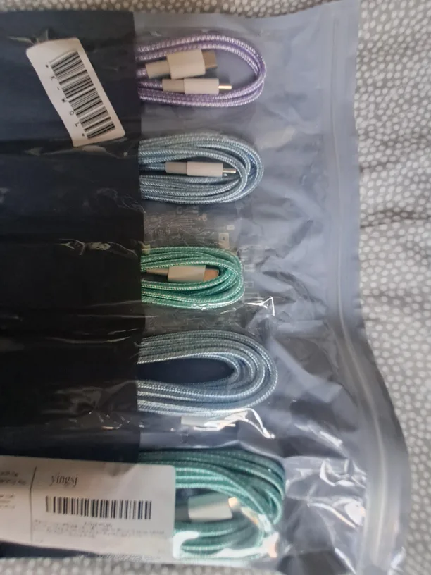 Type C charging cables lot of 5 brand new image indicator(2)