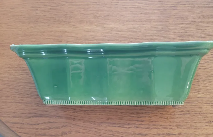 Vintage Green Ceramic Rectangular Baking Dish image indicator(2)