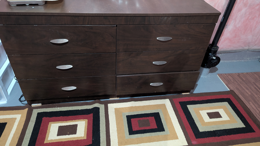 Dark Brown Six-Drawer Dresser