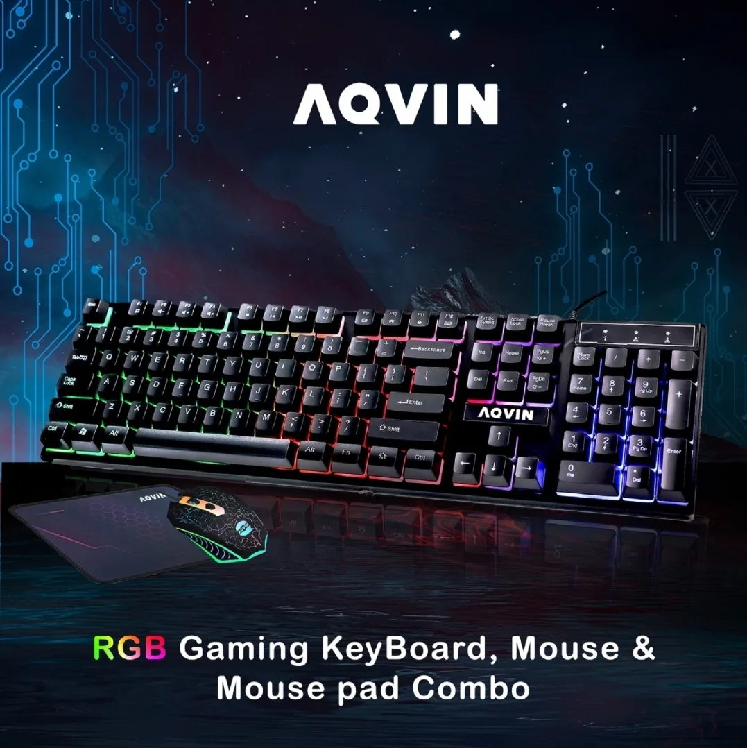AQVIN RGB Gaming Keyboard & Mouse Combo - QC20-G image indicator(4)