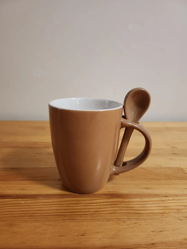 Ceramic Coffee Mugs with Spoons - Home & Kitchen 🏈 image indicator(2)