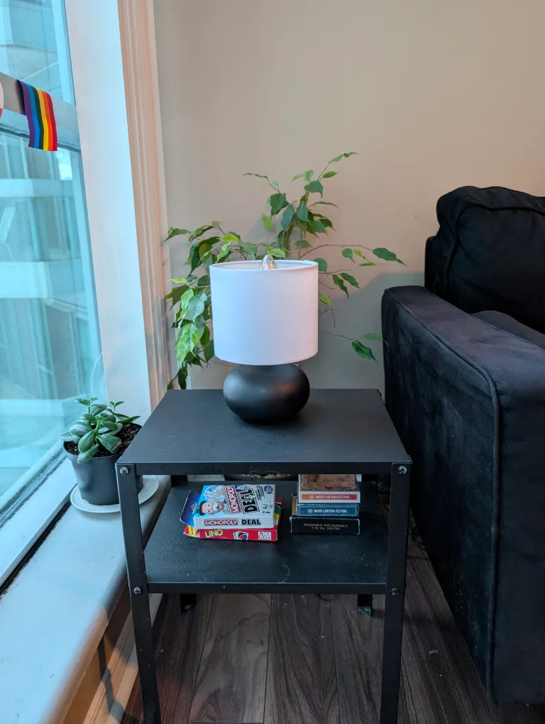 SALE: Modern Table Lamp AND Black Side Table image indicator(2)