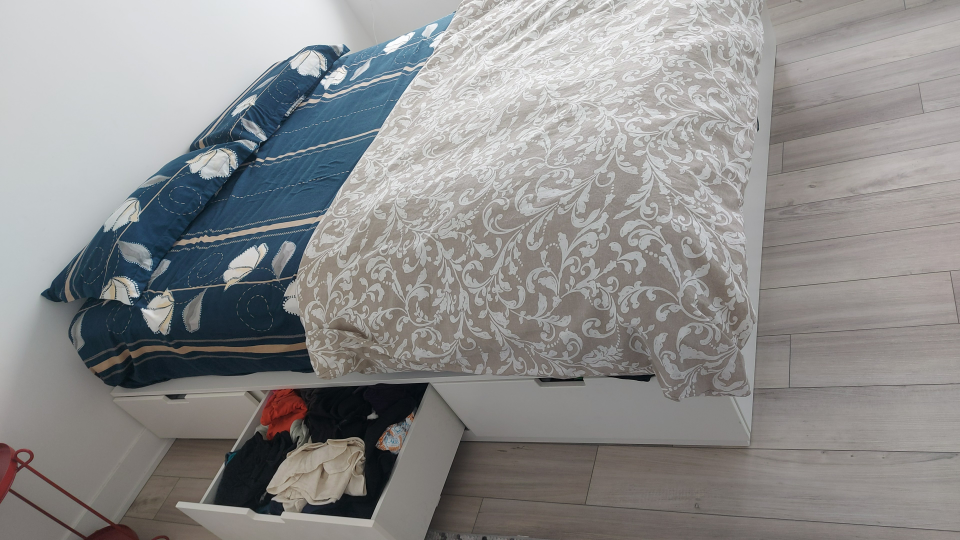 IKEA NORDLI Queen Bed Frame with Storage Drawers - White - photo 2