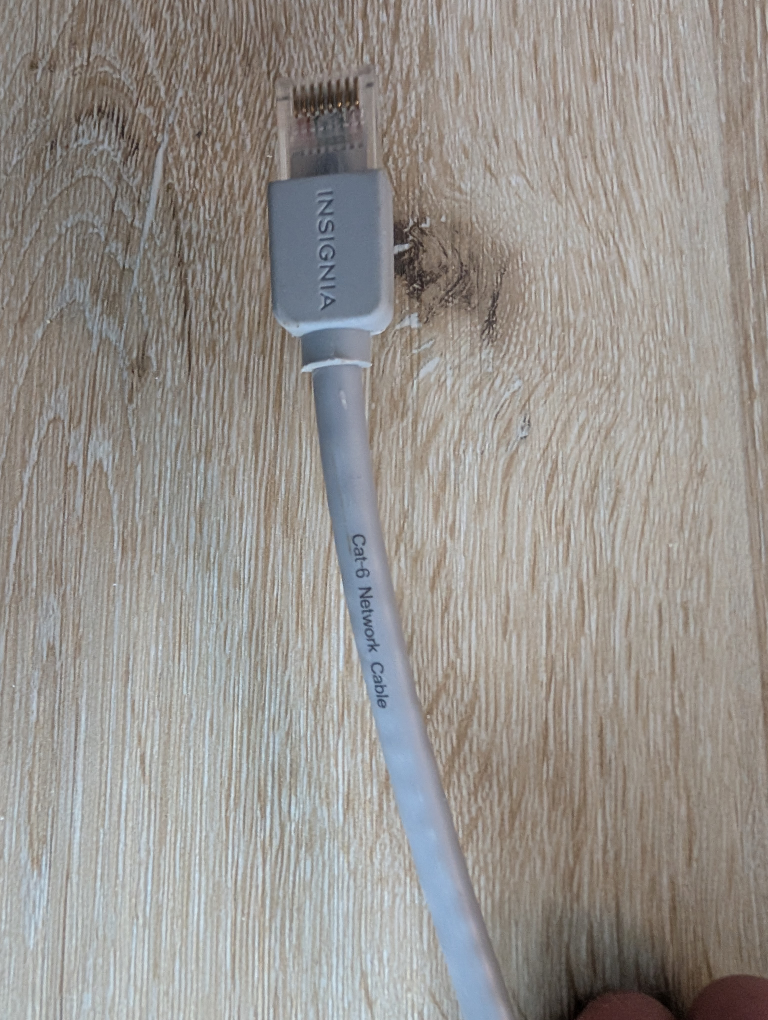 Two Ethernet Cables - Grey & Black Cat-6 - photo 2