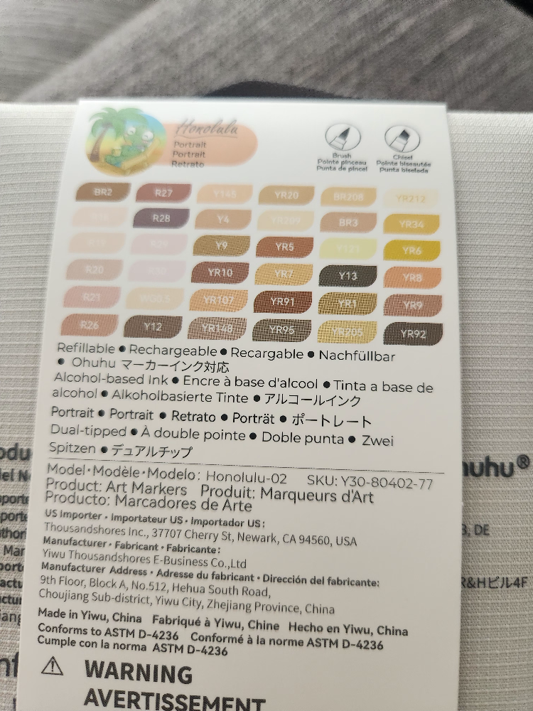Ohuhu Honolulu Portrait Skintone Alcohol Markers - photo 2