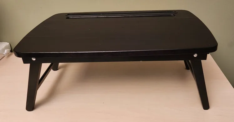 Black Foldable Laptop Desk with Drawer image indicator(5)