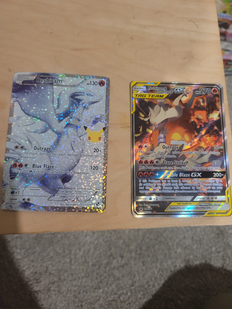 Pokemon TCG Reshiram & Charizard GX Tag Team Card