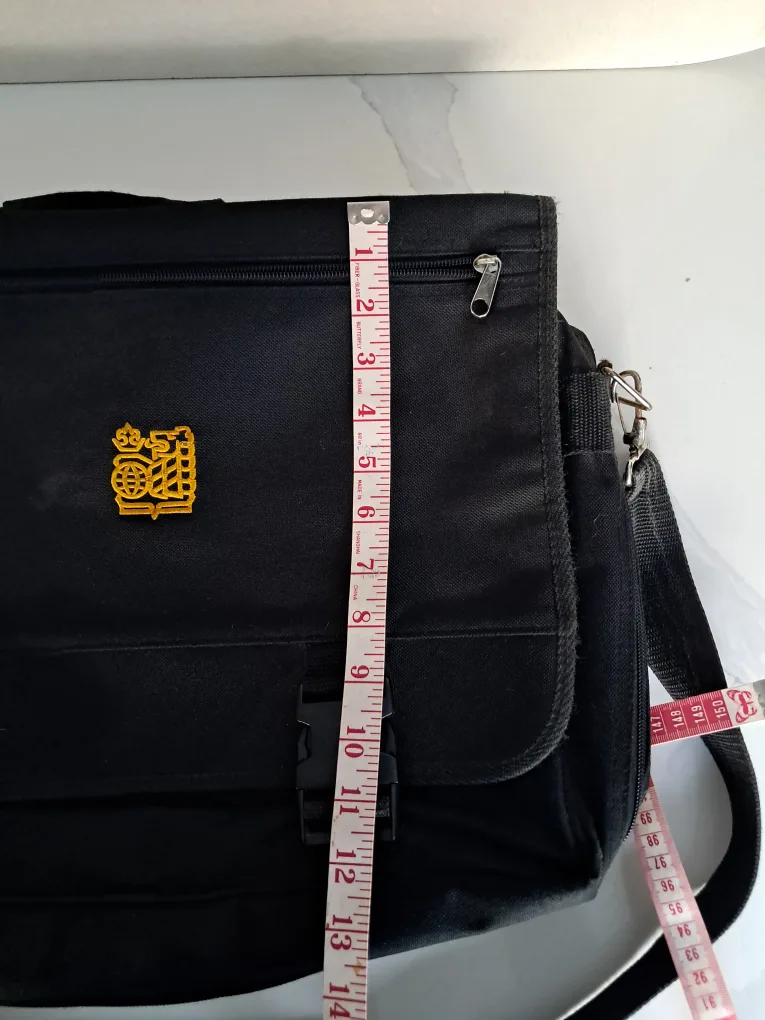 🏈Black Messenger Bag with Shoulder Strap image indicator(9)