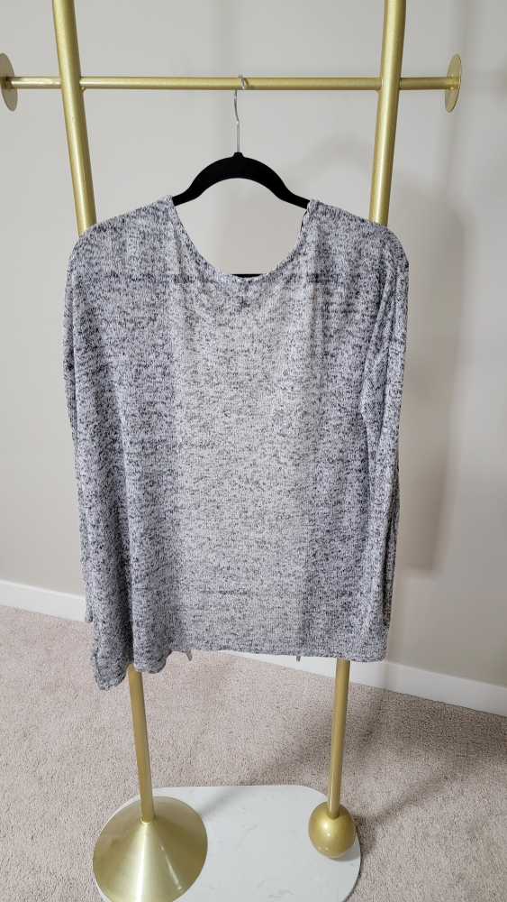 Grey speckled Knit Cardigan - photo 5