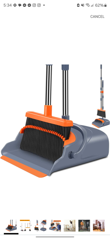 2-in-1 Dustpan and Brush Set with Stand