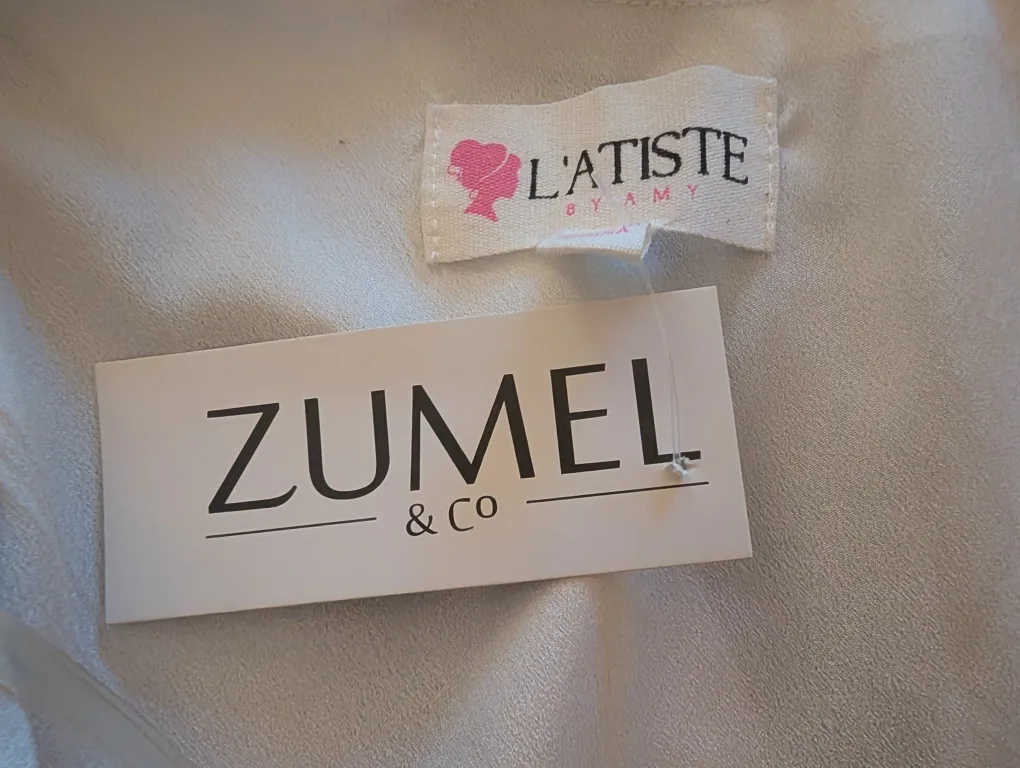 L'ATISTE by Amy Black and White Striped One Shoulder Crop Top image indicator(5)