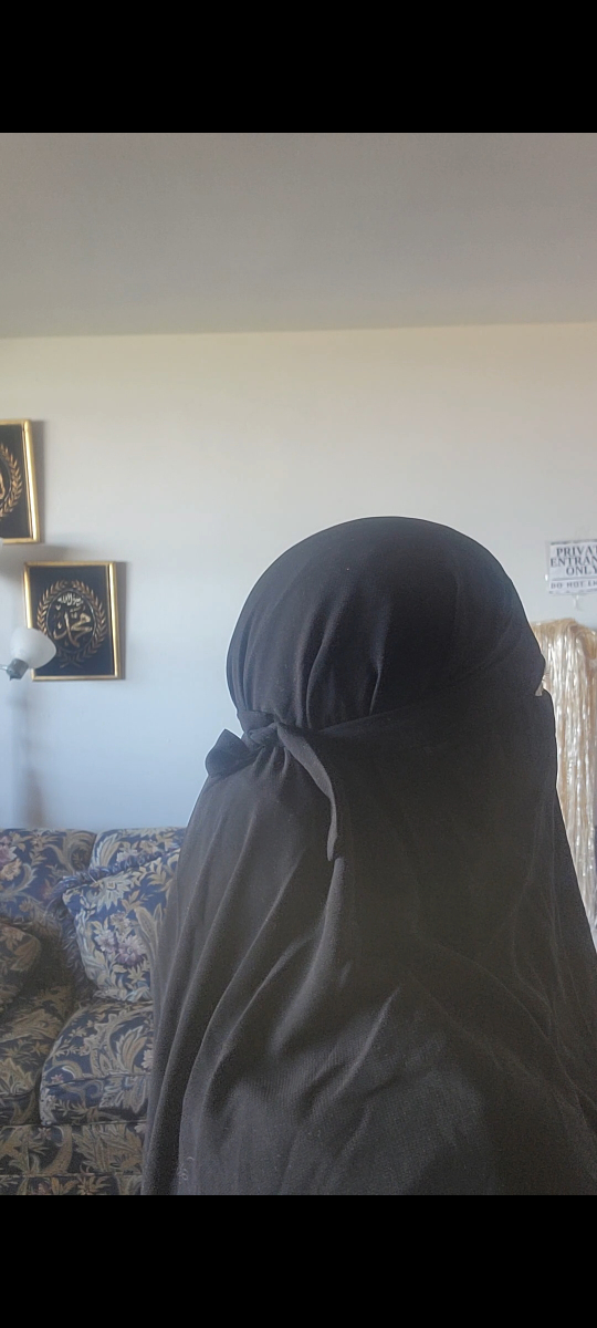 Black Niqab with Tie - photo 2