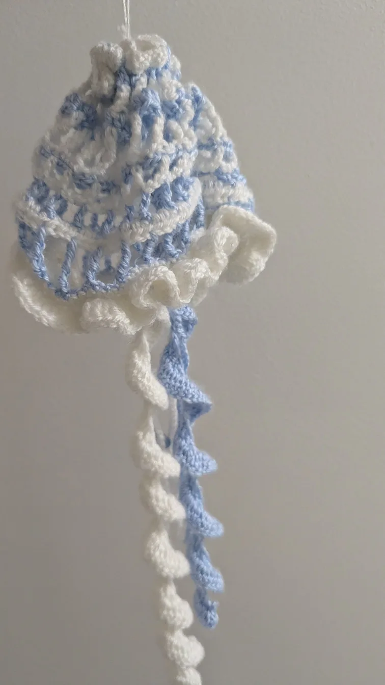 Adorable Crochet Jellyfish Ornament thumbnail