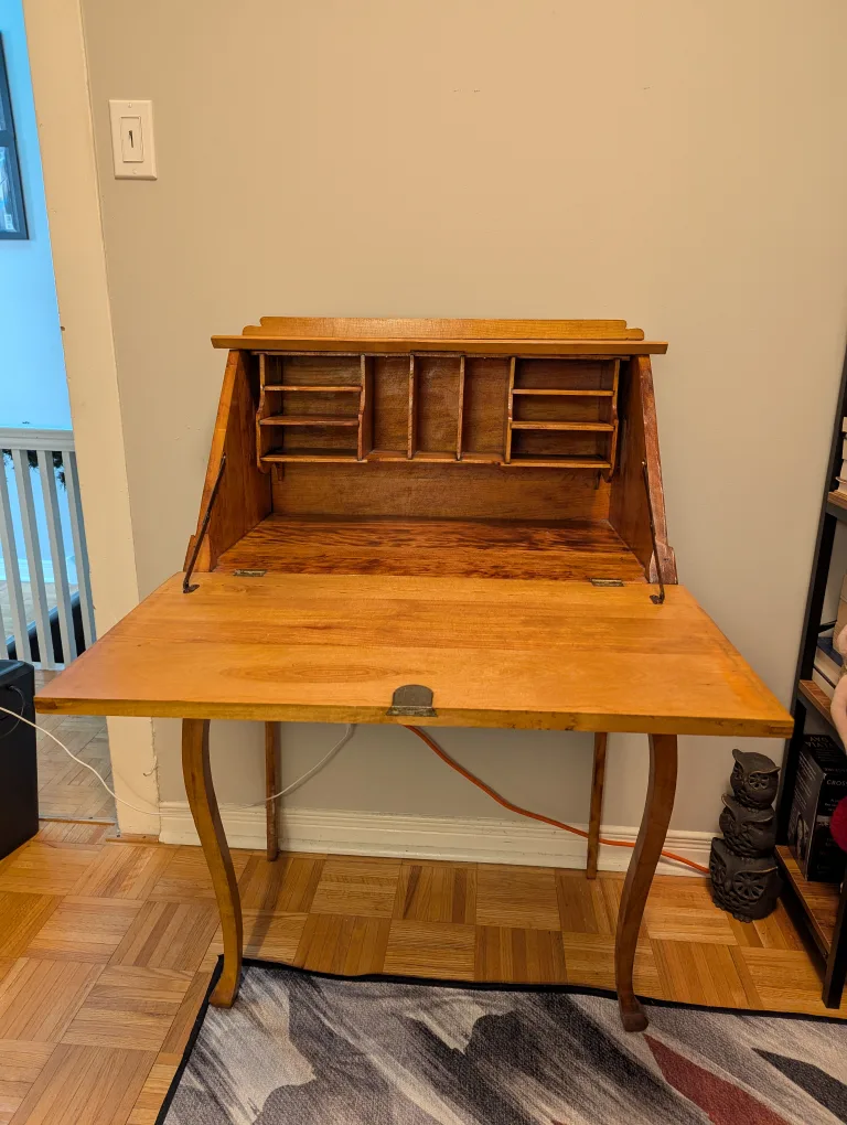 *MUST GO*Antique Secretary Desk with Drop-Down Writing Surface image indicator(3)