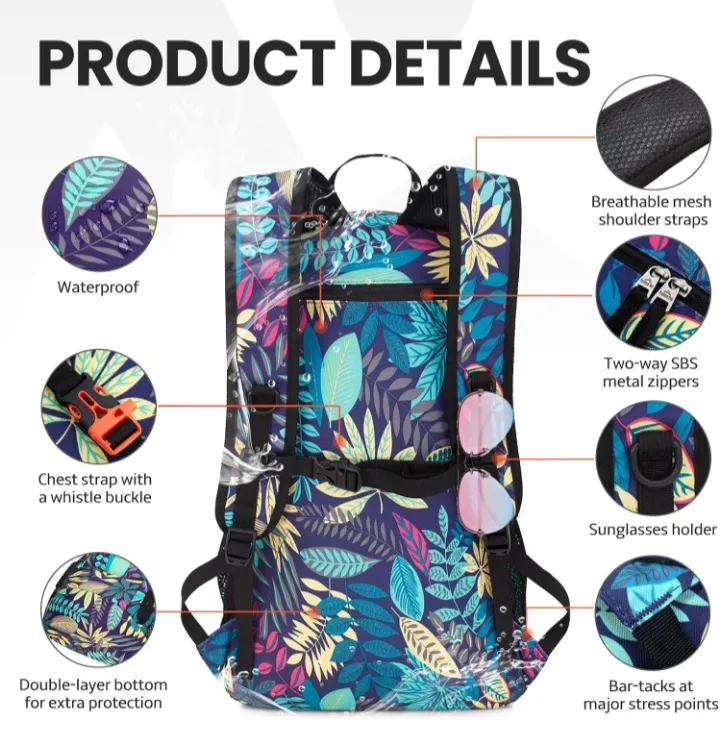 NEW!   Venture Pal 40L Lightweight Backpack - Purple Leaf 🏈 image indicator(4)