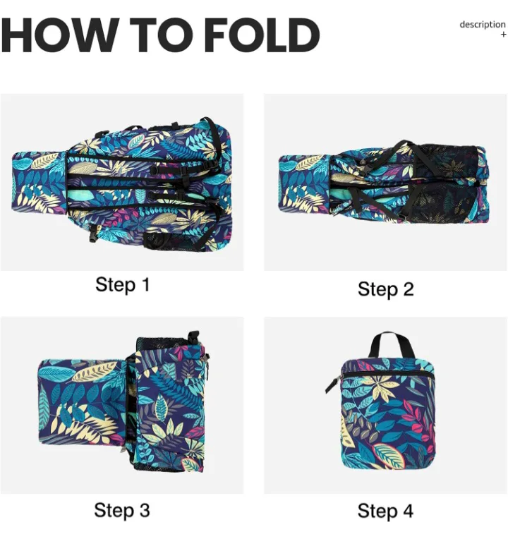 NEW!   Venture Pal 40L Lightweight Backpack - Purple Leaf 🏈 image indicator(7)