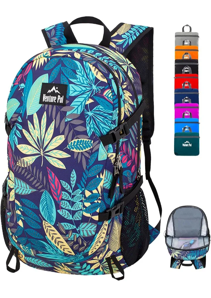 NEW!   Venture Pal 40L Lightweight Backpack - Purple Leaf 🏈 image indicator(8)
